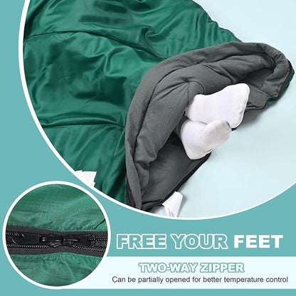 AGEMORE Sleeping Bag for Adults, Double and Single Size, Lightweight Portable Camping Sleeping Bag with Draft Tubes, Fit for Warm & Cold Weather Camping Hiking Backpacking Or Traveling