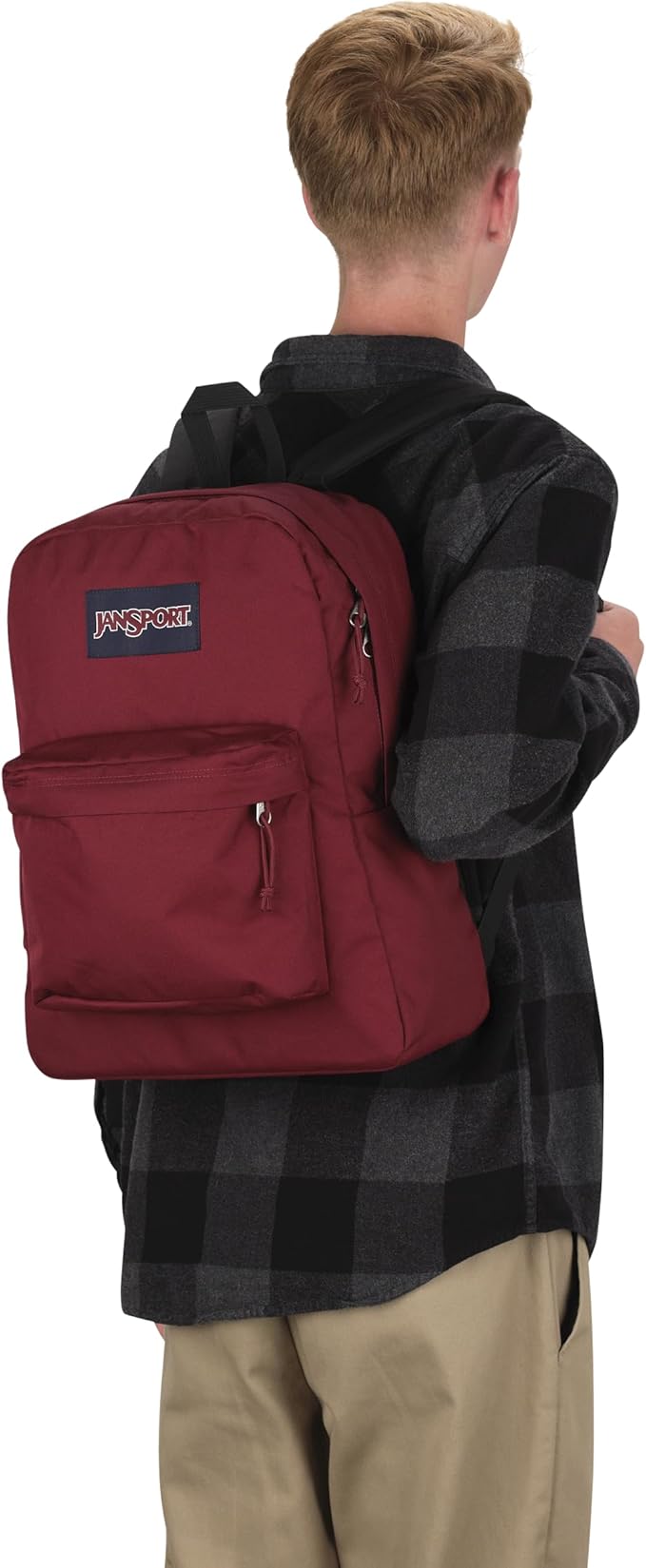 JanSport SuperBreak One Backpacks - Durable, Lightweight Bag with 1 Main Compartment, Front Utility Pocket with Built-in Organizer - Premium Backpack, Russet Red