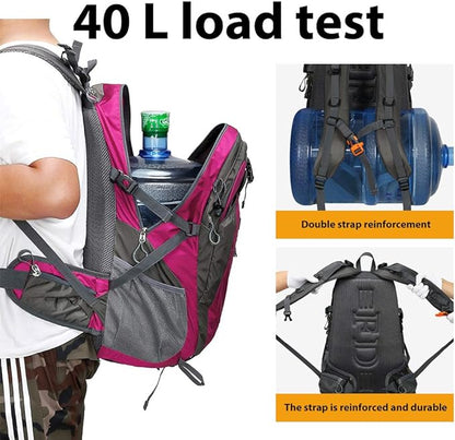 40L Waterproof Lightweight Hiking,Camping,Travel Backpack for Men Women