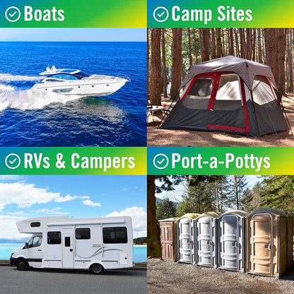 Boat and RV Toilet Paper Septic Safe Tissue Toilet Quick Dissolving 12 Single (1) Rolls for Marine and Travel Camper Systems Camping Biodegradable Supplies Dissolve and Tank Safe | TP Bulk Pack 2 Ply