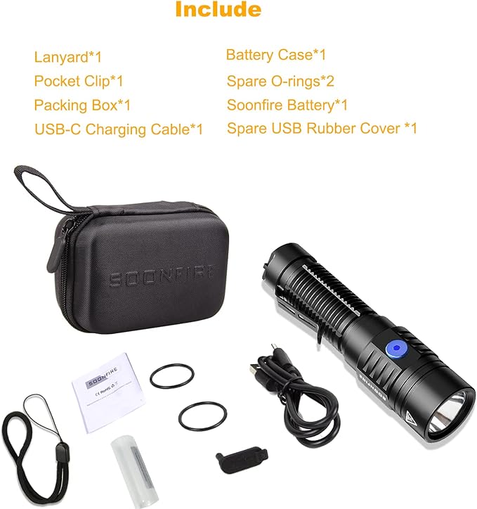 E37 USB C Rechargeable LED Handheld Flashlights, 2530 Lumens - Ultra-Compact and Super Bright for Daily Carry, Work, Camping, Hiking - Ideal for Emergency and Law Enforcement Use