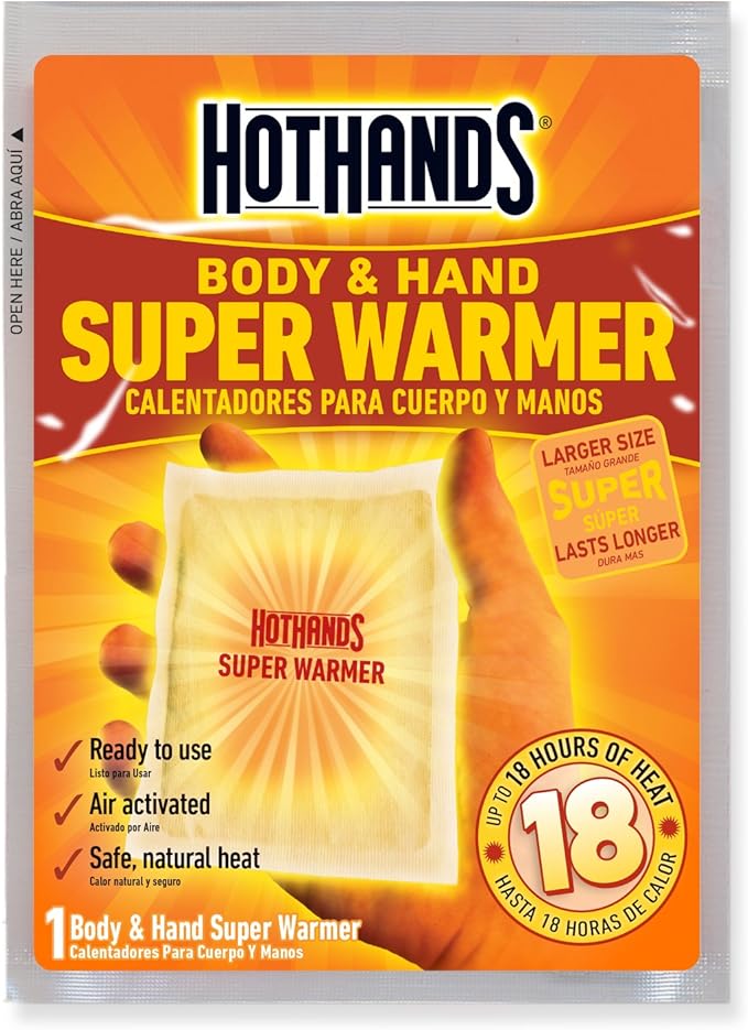 HotHands Lap Warmer, Largest Warmer 16" X 10" Body & Hand Super Warmers - Long Lasting Safe Natural Odorless Air Activated Warmers - Up to 18 Hours of Heat - 3 Individual Warmers