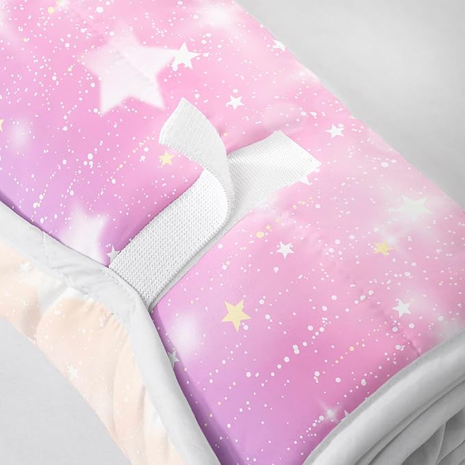 Space Nap Mat - Space Ship Galaxy Sleeping Bag with Removable Pillow - Daycare and Sleepovers Preschool Kindergarten Bedding Set for Kids Toddler Boys Girls