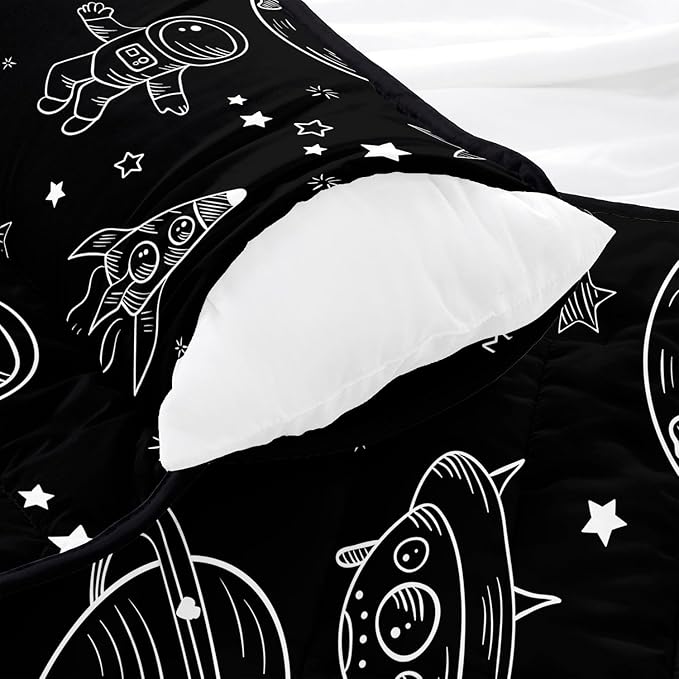 Space Nap Mat - Space Ship Galaxy Sleeping Bag with Removable Pillow - Daycare and Sleepovers Preschool Kindergarten Bedding Set for Kids Toddler Boys Girls
