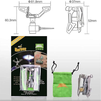 BRS -3000T Backpacking Stove Camping Portable Propane Butane Stove Mini Stove for Outdoor Travel Mountaineering Cooking (2pcs)