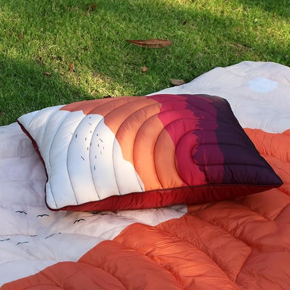 Camping Pillow,Supportive Compressible Travel Pillow Large Size Lightweight Camp Pillow with Storage Bag for Camping,Hiking,Backpacking,Airplane
