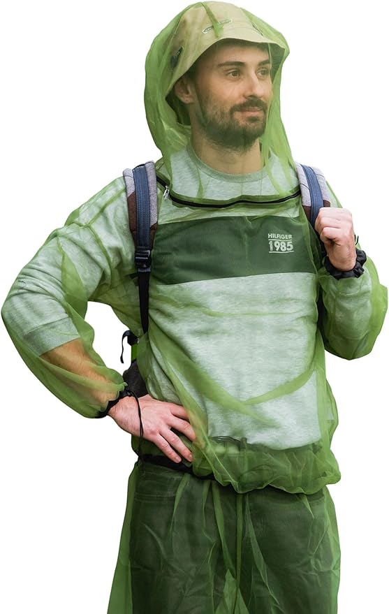 HENNCHEE Mosquito Suits for Adults, Mesh Net Bug Jacket Pant Suit, Outdoor Full Body Protection Mosquito Proof Clothing