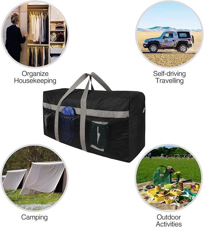 REDCAMP Foldable Travel Bag, Large Sports Bag, 75L/96L/100L, Lightweight Waterproof Tote Bag