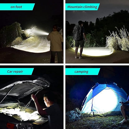 L45 Rechargeable Tactical Flashlights 2000 High Lumens, Super Bright Zoomable Flashlight, Waterproof IPX6 4 Modes Long Working Time, Emergency Flash Light, Camping Hiking Outdoor Survival