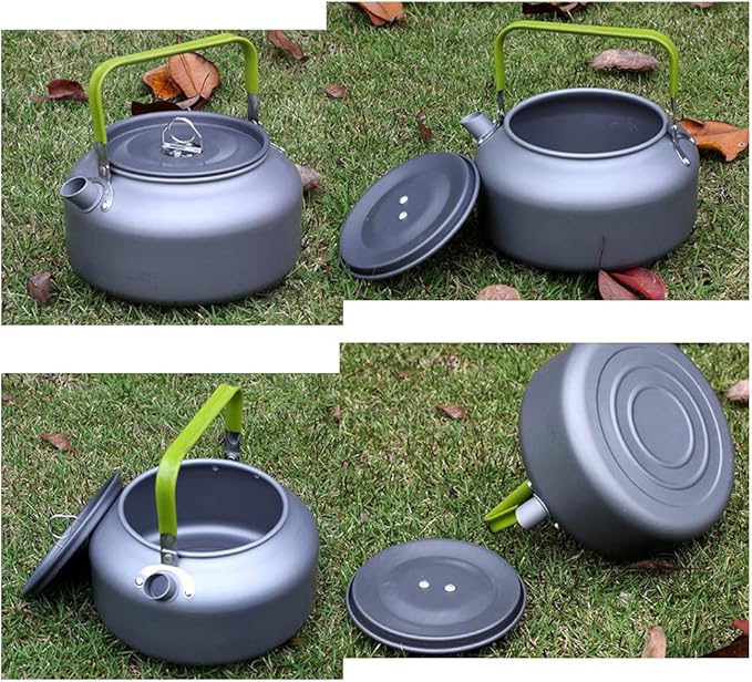 Doorslay Outdoor Camping Kettle, Aluminum Alloy Tea Kettle with Carrying Bag, Compact Lightweight Coffee Pot, 0.8L/1.1L/1.2L/1.6L Optional