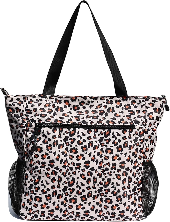 ESVAN Original Floral Water Resistant Large Tote Bag Shoulder Bag for Gym Beach Travel Daily Bags Upgraded