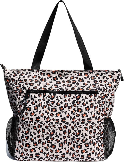 ESVAN Original Floral Water Resistant Large Tote Bag Shoulder Bag for Gym Beach Travel Daily Bags Upgraded