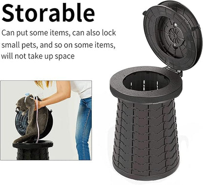 ALEVMOOM XXL Portable Toilet for Camping,880lbs Capacity,19.7" H Adjustable Portable Toilet with 7 Garbage Bags,Porta Potty for Adults,Collapsible Luggable Loo for Camping/Travel/Hiking/Car
