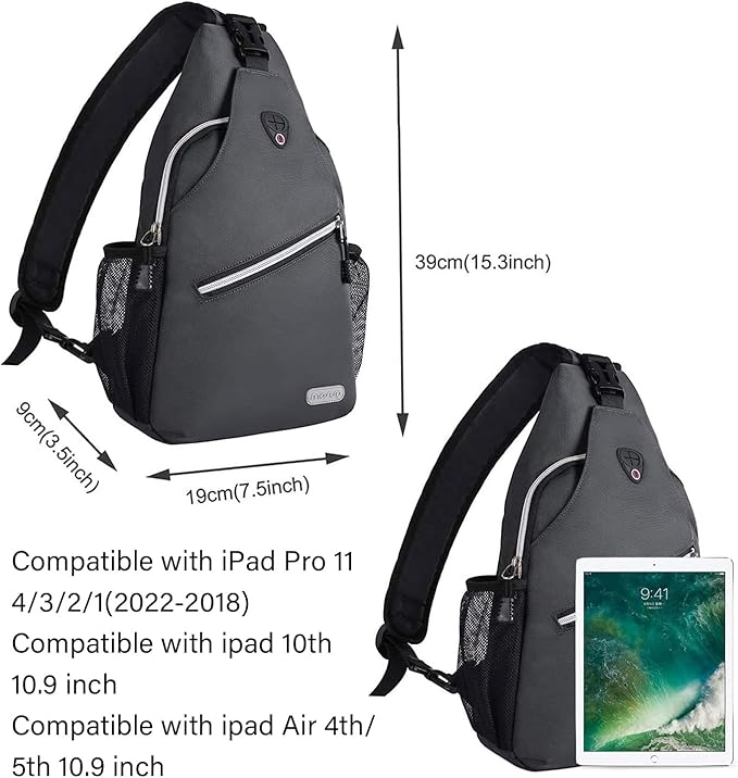 MOSISO Sling Backpack, Multipurpose Crossbody Shoulder Bag Travel Hiking Daypack