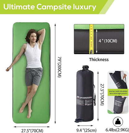 Gear Doctors Artemis 3D 8.3 R-Value Self Inflating Sleeping Pad Camping, Camping Mattress Pad, Sleeping Mat, Camping Mat, Camping Pad, Camping Sleeping Pads, Self Inflating Air Mattress