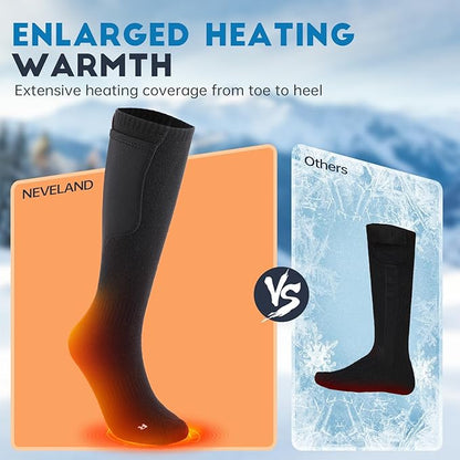 Heated Socks, Remote Control 4000mAh 5V Rechargeable Electric Heated Socks with 3 Heat Settings for Men Women Outdoor Hunting Skiing Camping Warm Winter Socks
