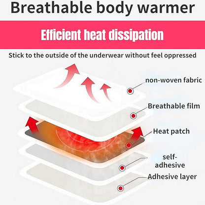 Heat Patches for Pain Relief - 30 Pack Adhesive Heat for Targeted Pain Relief, Up to 12 Hours of Safe and Continuous Heat. Relief of Back, Shoulder, Waist Pain. Ideal for Outdoors and Travel