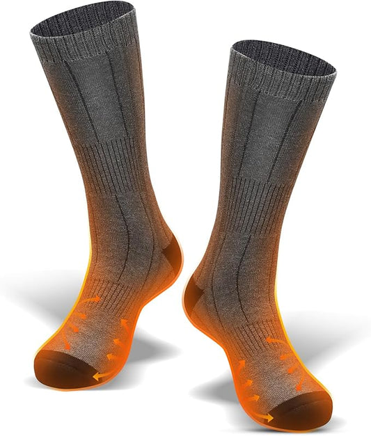 Heated Socks for Men/Women - 5V 5000mAh Battery Powered, Perfect for Outdoor Riding, Camping, Hiking, Motorcycling, and Skiing