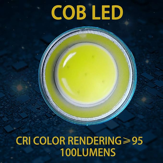 KunHe 6 Pack Stocking Stuffers Small Mini LED Flashlight Christmas Gifts COB Flashlights for Kids 100 Lumen with Battery Bright Camping Flash Light…