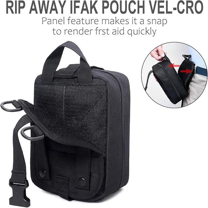 Molle First Aid Pouch Empty Medical Bag IFAK Tactical Rip-Away Pouches Small Bug Out Bags Trauma Medic Bag