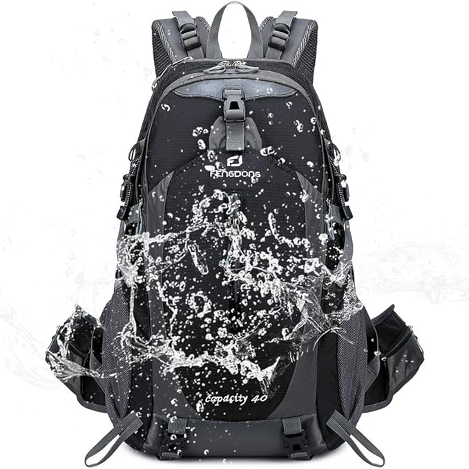 40L Waterproof Lightweight Hiking,Camping,Travel Backpack for Men Women