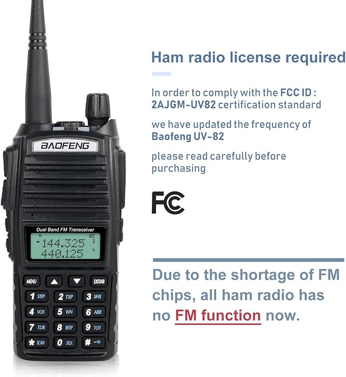 BaoFeng UV-82 High Power BaoFeng Radio Ham Radio Handheld Walkie Talkies with Earpiece, Extra 2800mAh Battery Hand Speaker Mic and Programming Cable Full Kits(1 Pack-Black)
