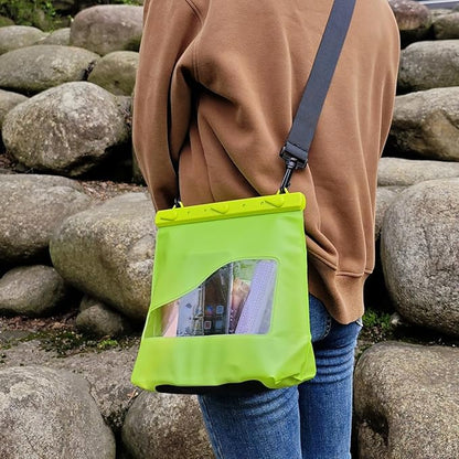LAQ DESiGN STAYDRY Waterproof Bag, Dry Bag with Shoulder Strap for Swimming, Boating, Traveling, Snorkeling, Kayaking, Fishing, Diving, Hiking, Camping-Large (Green)