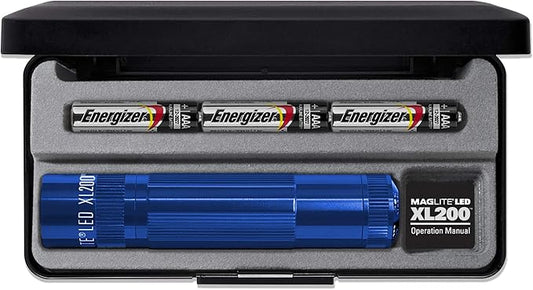 Maglite XL200 LED 3-Cell AAA Flashlight in Presentation Box, Blue