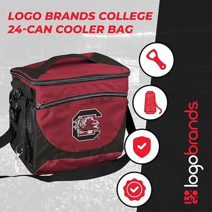Logo Brands NCAA Unisex Adult 24-Can Cooler with Bottle Opener and Front Dry Storage Pocket, One Size, Multicolor