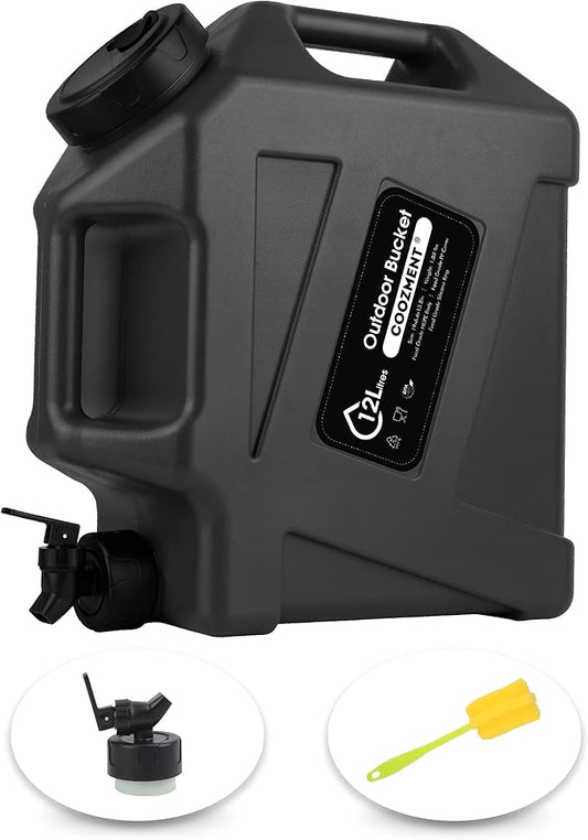 3.2 Gallon/5 Gallon Water Containers with Spigot, BPA Free Water Jug, Military Green Water Tank, Multifunction Water Storage Containers for Camping Outdoor Hiking,Emergency Stroage