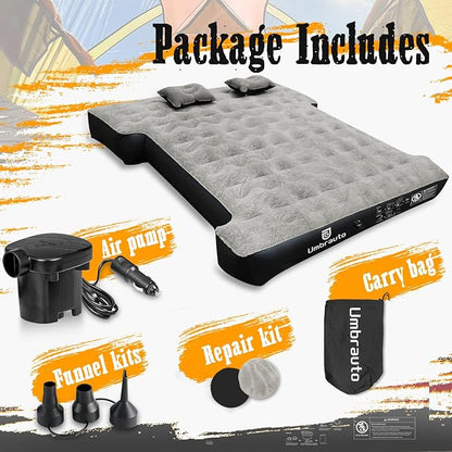 Umbrauto Air Mattress for 5-5.8 ft Full-Size Short Truck Beds, Inflatable Truck Tent Airbed with Pump, Pickup Camper Air Bed for Camping