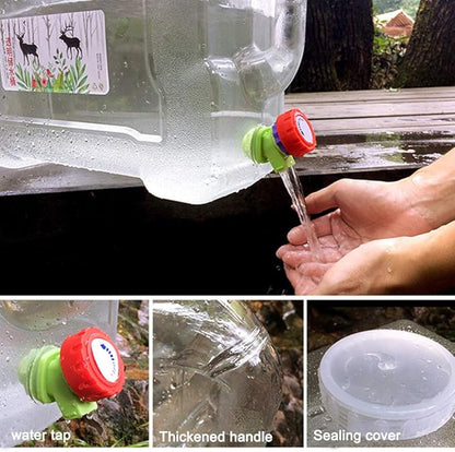 Water Storage Containers, Camping Water Container, Portable Water Tank with Faucet Camping Bucket with Tap Water Jug with Spigot BPA Free Emergency Water Storage for Outdoor Camping Hiking