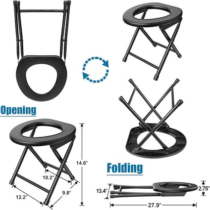 CKE Portable Toilet Kit for Camping, Pop Up Privacy Tent,Foldable Camp Toilet for Adults, Portable Toilet for Camping with Tent for Shower Changing Room, Outdoor Camping Bathroom Tent and Toilet