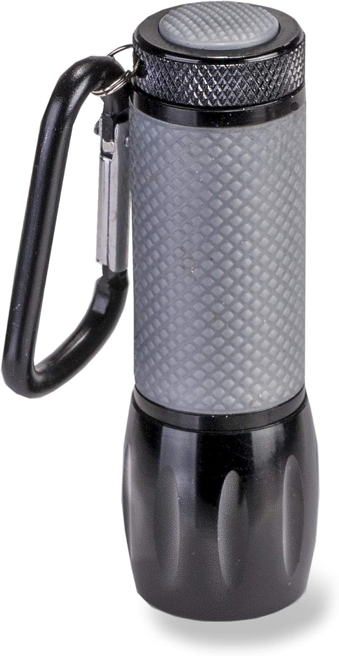 Carson LEDSight PRO LED Flashlight with 9 LED Bulbs with Two Brightness Settings and Carabiner Clip Attachment (SL-55)