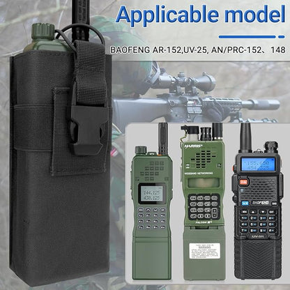 BAOFENG Radio Hoster Molle Radio Pouch Tactical Radio Holder Radio Case Molle Radio Bag Nylon for AR-152 UV-25 AN/PRC 148 152Two Way Radio Walkie Talkies Adjustable Storage