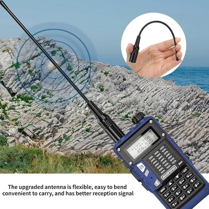 Baofeng Radio UV-S9 Pro Ham Radio Handheld Upgrade of UV-5R Dual Band 8W High Power Portable Two Way Radio with Battery and USB Charger Cable Walkie Talkies(Blue)