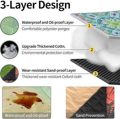 Picnic Blankets Outdoor Waterproof Sand Free 60"x80" Extra Large Beach Blanket Camping Essentials Vacation Accessories for Adults Camper Gear Must Haves Stuff Gifts Supplies for Women Couple