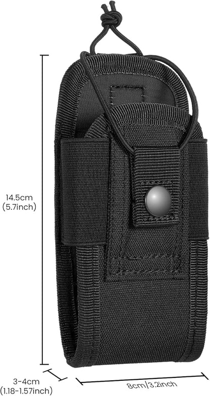 FRTKK Tactical Radio Holder Radio Holster Molle Radio Pouch Universal Radio Case Military Heavy Duty Radio Bag for Police Firefighter Two Ways Walkie Talkies Vest