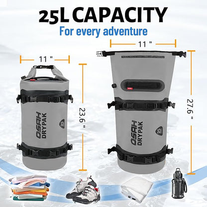 Waterproof Dry Bag - Motorcycle Luggage Tail Bag with Straps for Back Seat, Roll Top Lightweight Waterproof Backpack Sack for Travel, Swimming, Boating, Kayaking, Camping and Beach