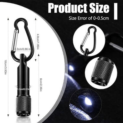 Cunno 49 Pack Mini Keychain Flashlights Bulk Small LED Flashlights Bulk with Buckle for Camping Hiking Outdoor