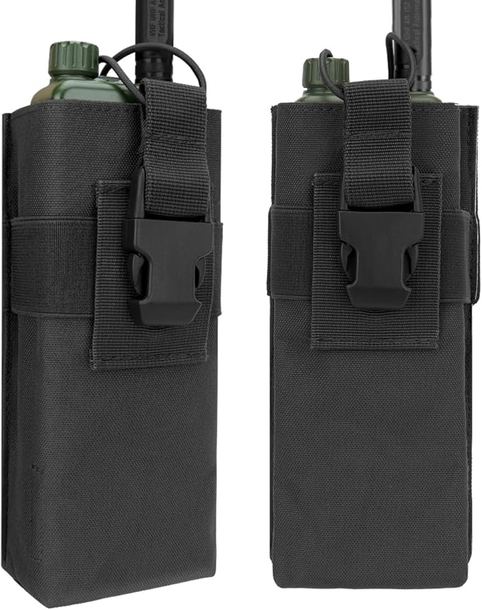 BAOFENG Radio Hoster Molle Radio Pouch Tactical Radio Holder Radio Case Molle Radio Bag Nylon for AR-152 UV-25 AN/PRC 148 152Two Way Radio Walkie Talkies Adjustable Storage