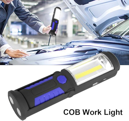 LED Work Light,COB LED Flashlight,Portable Flashlight,with Magnetic Stand for Car Repair, Home, Garage, Emergency and Outdoor Camping (Blue), COB LED Flashlight,LED Work Light,Portable FlashliCOB