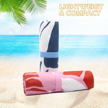 Eunzel Microfiber Beach Towel, Quick Dry Travel Towel Large Sand Free Towel for Beach, Camping, Swim Pool, Gym, Sports& Yoga 71"x32",Jellyfish