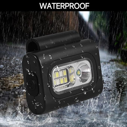 Clip on Running Lights,Rechargeable Night Light with Strong Magnet Reflective, LED Running Lights 6 Lighting Modes with Red Strobe for Runners Joggers Walking Camping Outdoor Adventure, 1Pack-Black