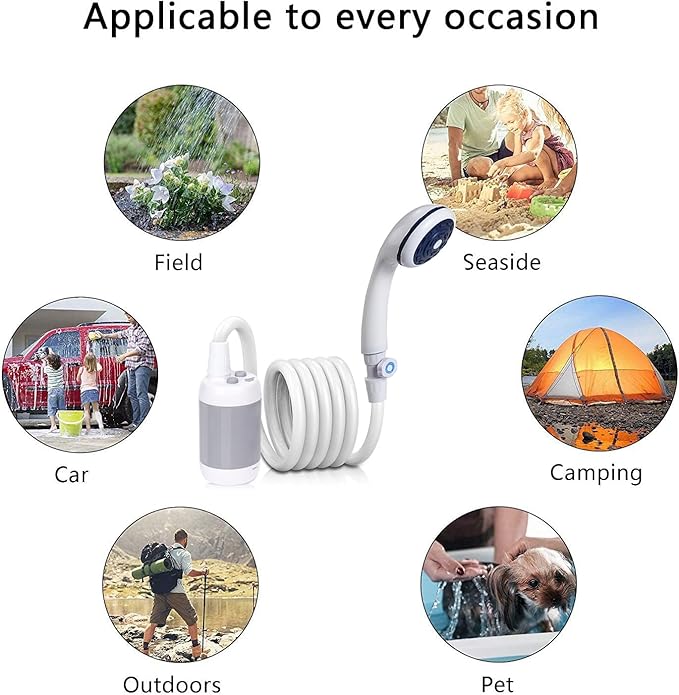 Iron Hammer Portable Shower Camping Shower Outdoor Shower Handheld Electric Shower