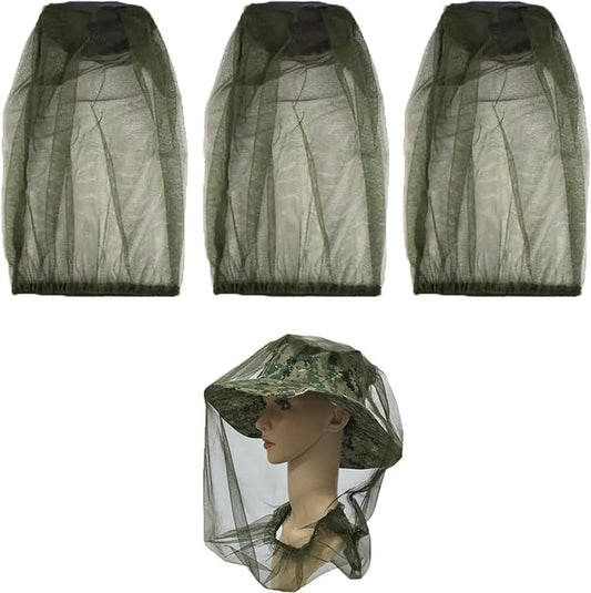 Mosquito Head Net Mesh with Extra Fine Holes, Bug Netting for Hats Anti Bee Insect Gnats Bits Face Mask Neck Cover for Outdoors Hiking Fishing Camping Hiking Garden