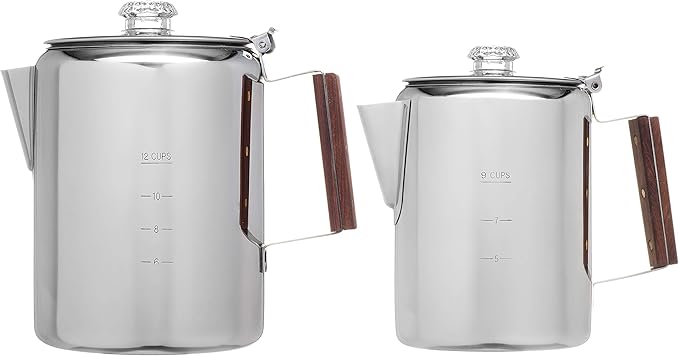 COLETTI Bozeman Camping Coffee Pot — America’s Favorite Percolator [12 cup]