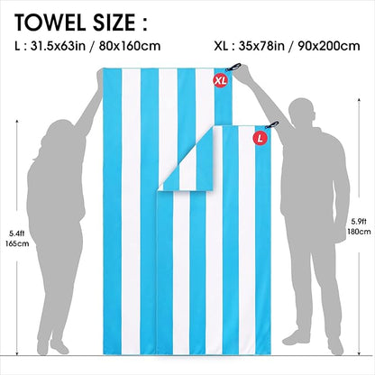 4Monster Microfiber Beach Towel Quick Dry,Super Absorbent Lightweight Travel Towel for Swimmers, Sand Free Camping Towel, Beach Towels for Pool, Swim, Water Sports,Yoga,Gym,Backpacking