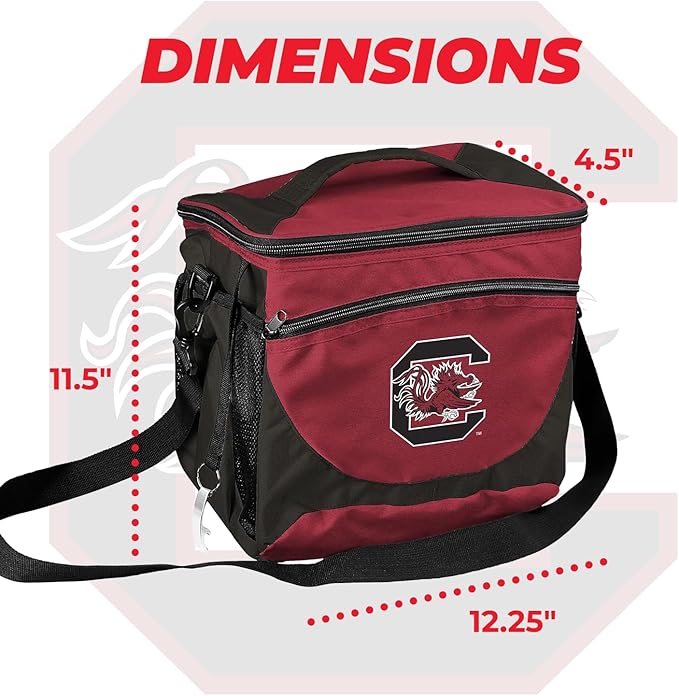 Logo Brands NCAA Unisex Adult 24-Can Cooler with Bottle Opener and Front Dry Storage Pocket, One Size, Multicolor