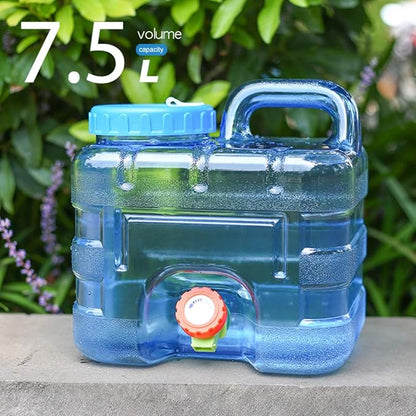 Water Storage Containers, Camping Water Container, Portable Water Tank with Faucet Camping Bucket with Tap Water Jug with Spigot BPA Free Emergency Water Storage for Outdoor Camping Hiking